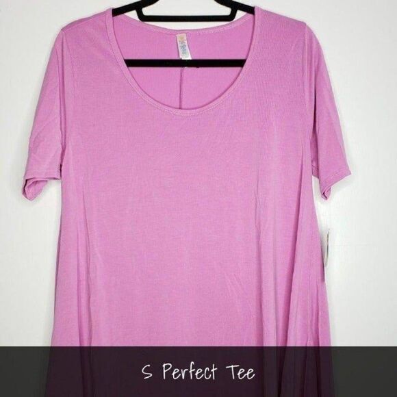 LuLaRoe Perfect T Small Solid Pink NEW - Picture 1 of 1